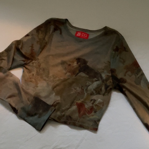 PacSun / The Met Long‑Sleeve Mesh Top - Picture 1 of 4